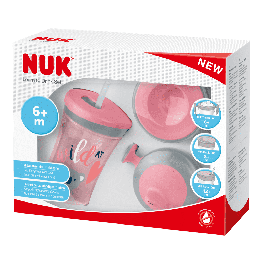 NUK Evolution Cup Learn to Drink Set - Pink.