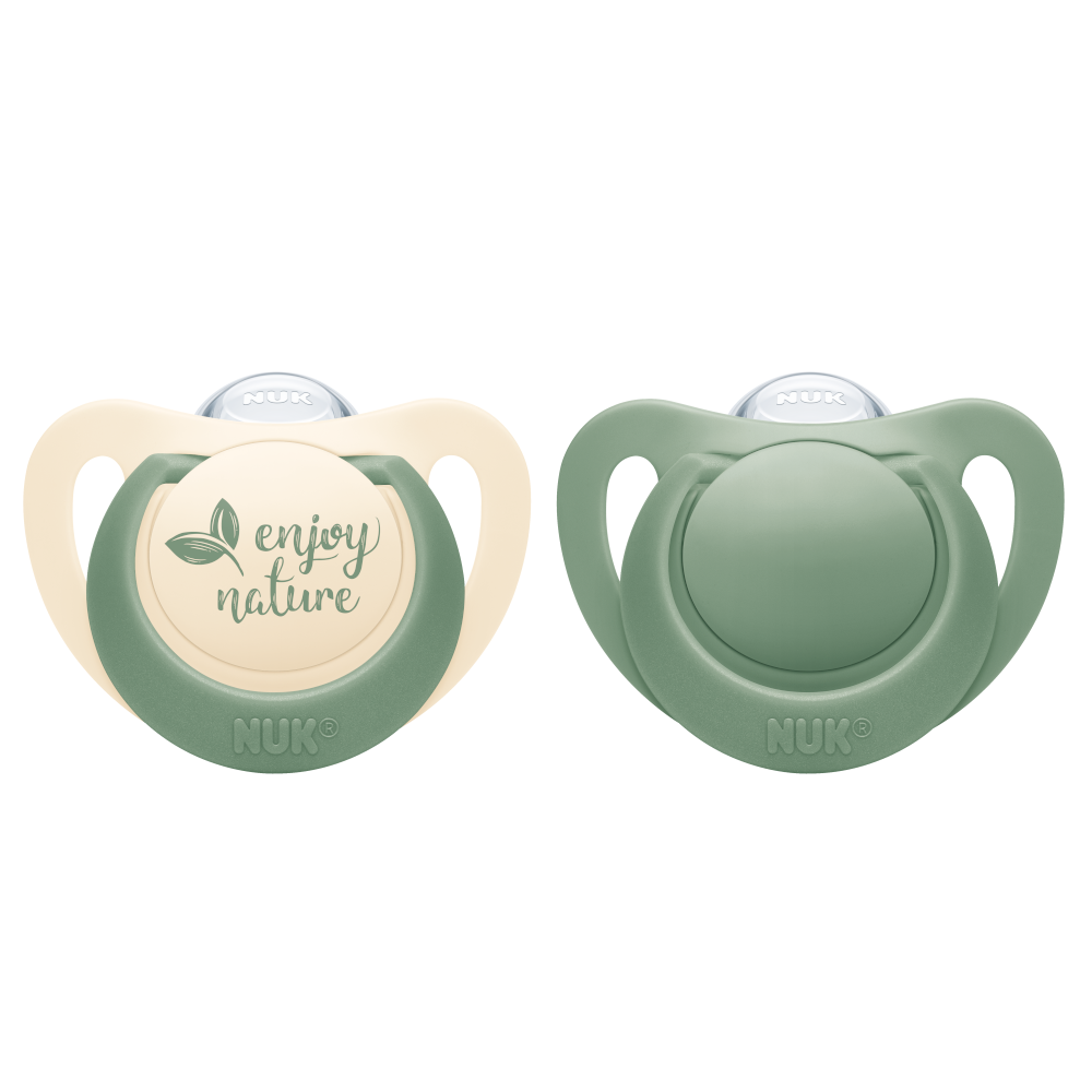 NUK For Nature Silicone 0-6 Months Soother Twin Pack
