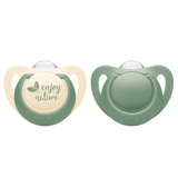 NUK For Nature Silicone 0-6 Months Soother Twin Pack