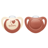 NUK For Nature Silicone 0-6 Months Soother Twin Pack