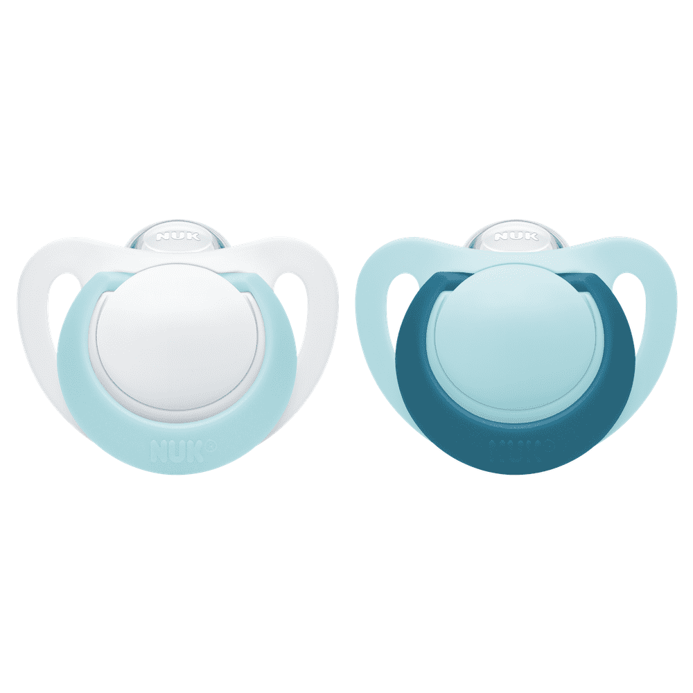 NUK Genius Silicone Soother 0-6 Months Twin Pack-Random Pattern.