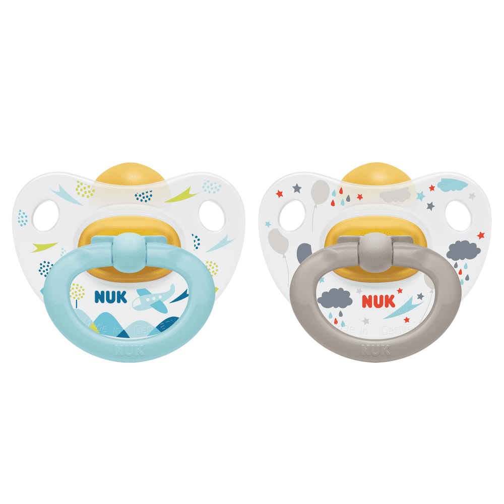 NUK Happy Kids Latex Soothers 0-6 Months Twin Pack - Random Pattern.