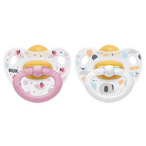 NUK Happy Kids Latex Soothers 0-6 Months Twin Pack - Random Pattern.