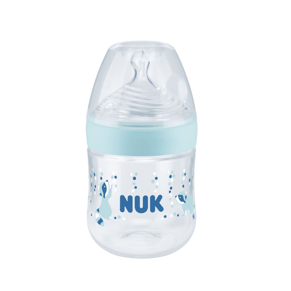 NUK Nature Sense PP Bottle With Temperature Control 150ml/0-6 Months 3-Hole Teat.