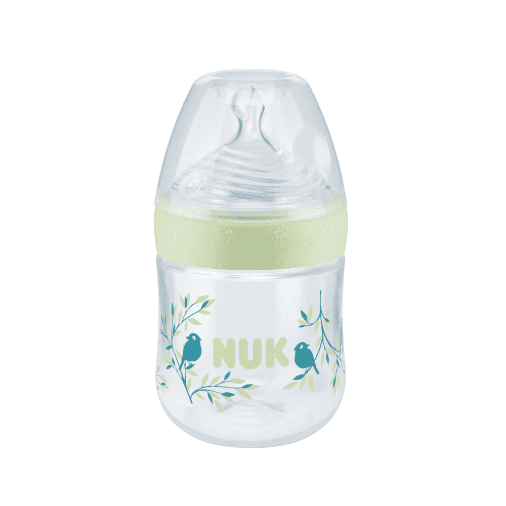 NUK Nature Sense PP Bottle With Temperature Control 150ml/0-6 Months 3-Hole Teat.