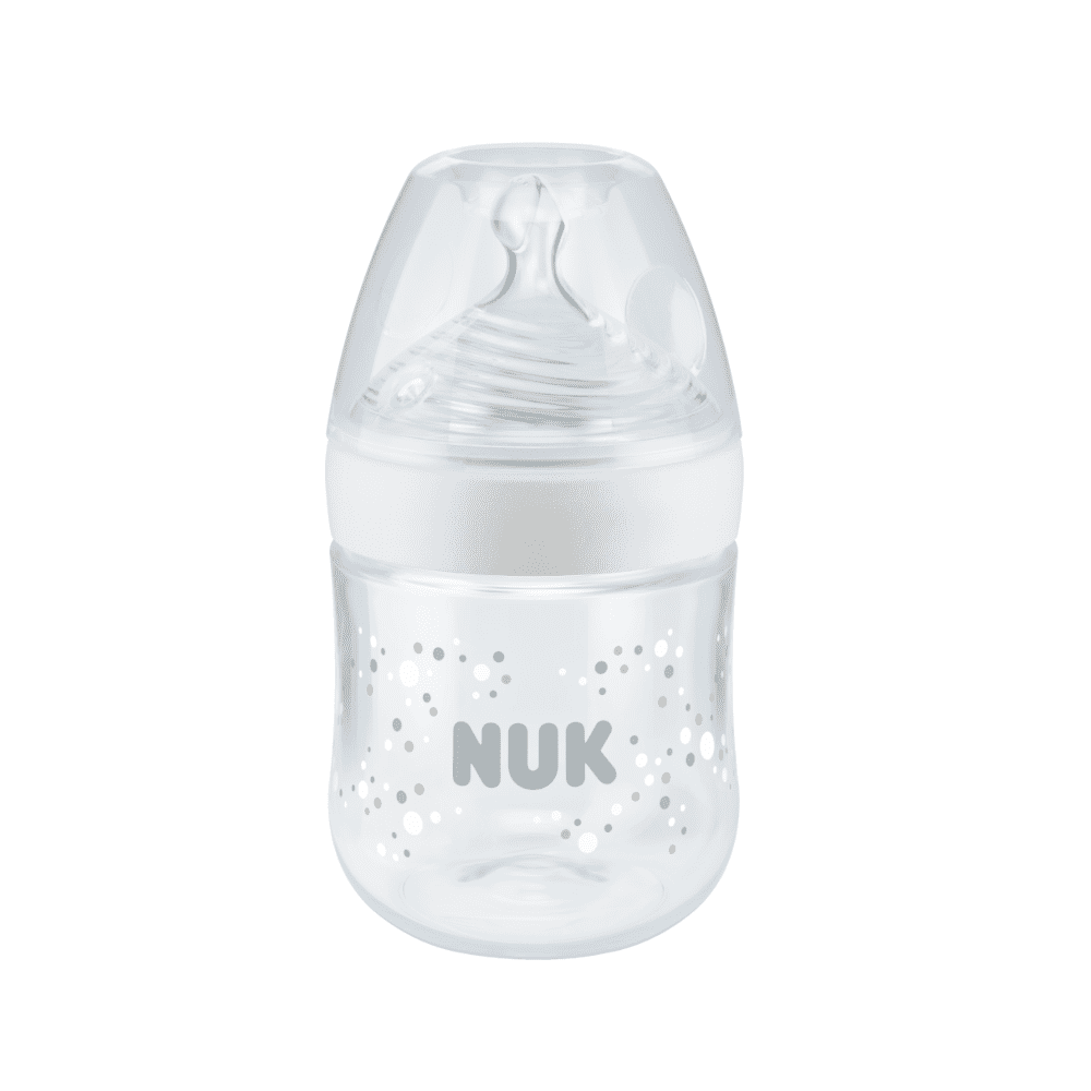 NUK Nature Sense PP Bottle With Temperature Control 150ml/0-6 Months 3-Hole Teat.