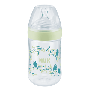 NUK Nature Sense PP Bottle With Temperature Control 260ml/6-18 Months 6-Hole Teat.