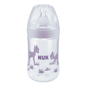 NUK Nature Sense PP Bottle With Temperature Control 260ml/6-18 Months 6-Hole Teat.