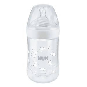 NUK Nature Sense PP Bottle With Temperature Control 260ml/6-18 Months 6-Hole Teat.