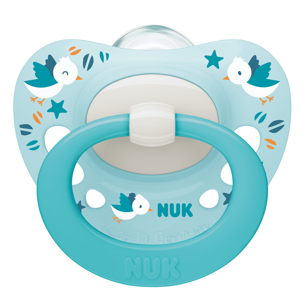 NUK Signature Silicone Soother 0-6 Months Single Pack - Random Pattern.