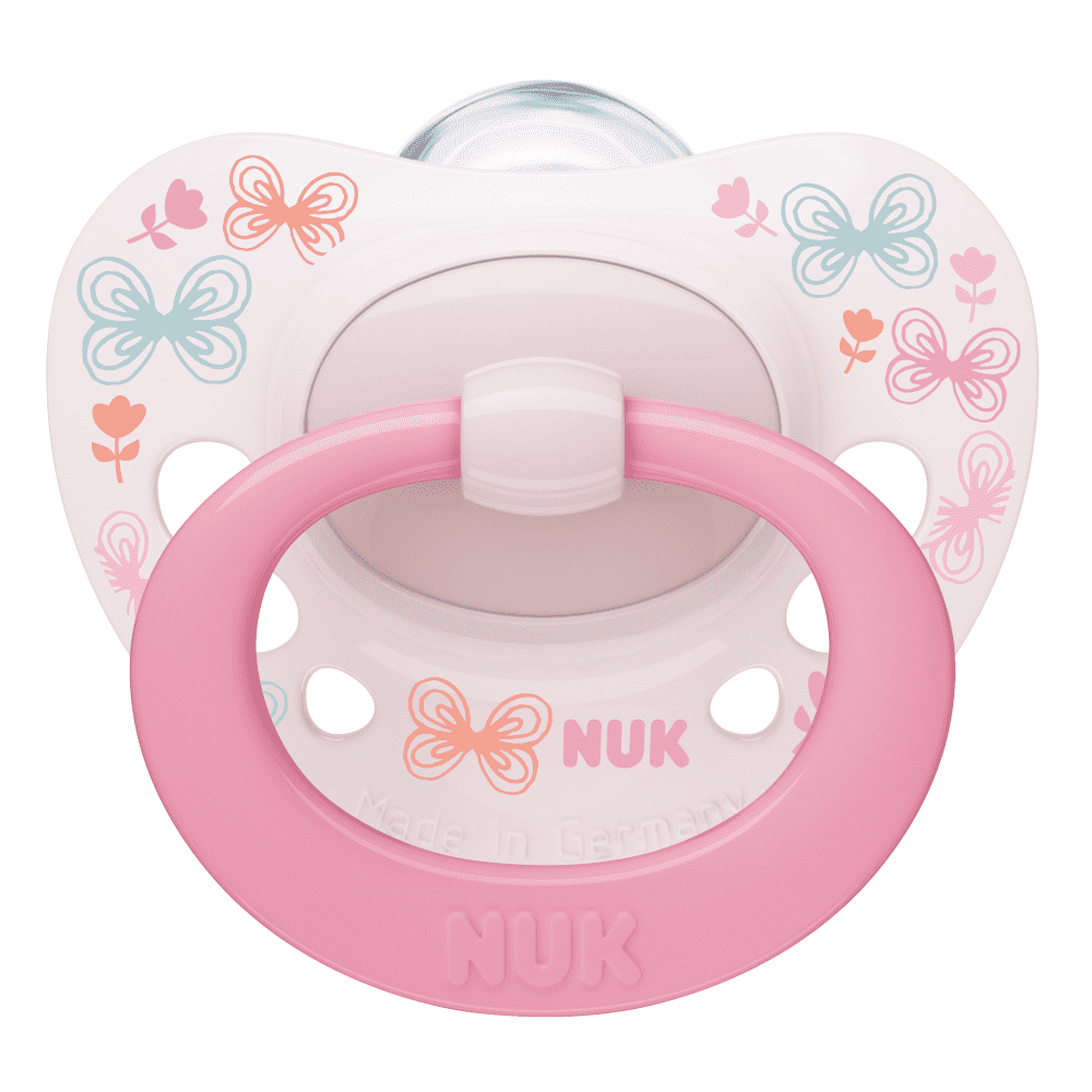 NUK Signature Silicone Soother 0-6 Months Single Pack - Random Pattern.