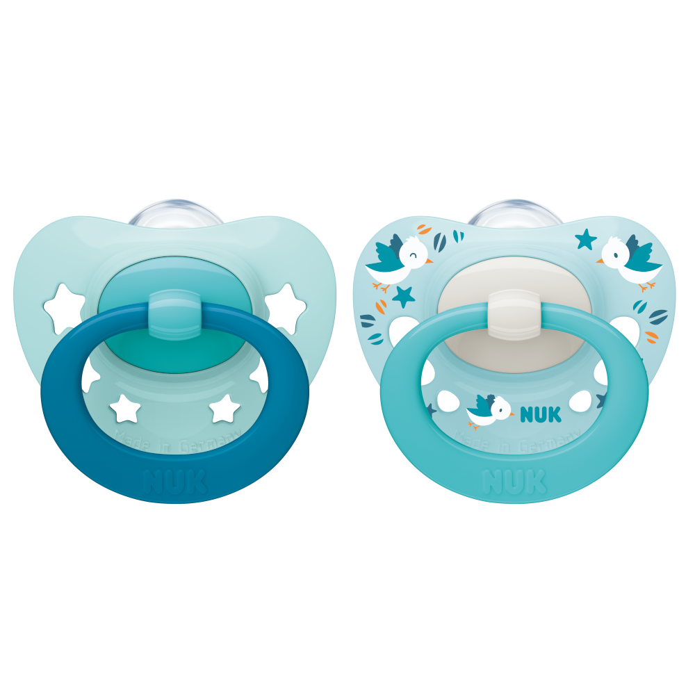 NUK Signature Silicone Soothers 0-6 Months Twin Pack