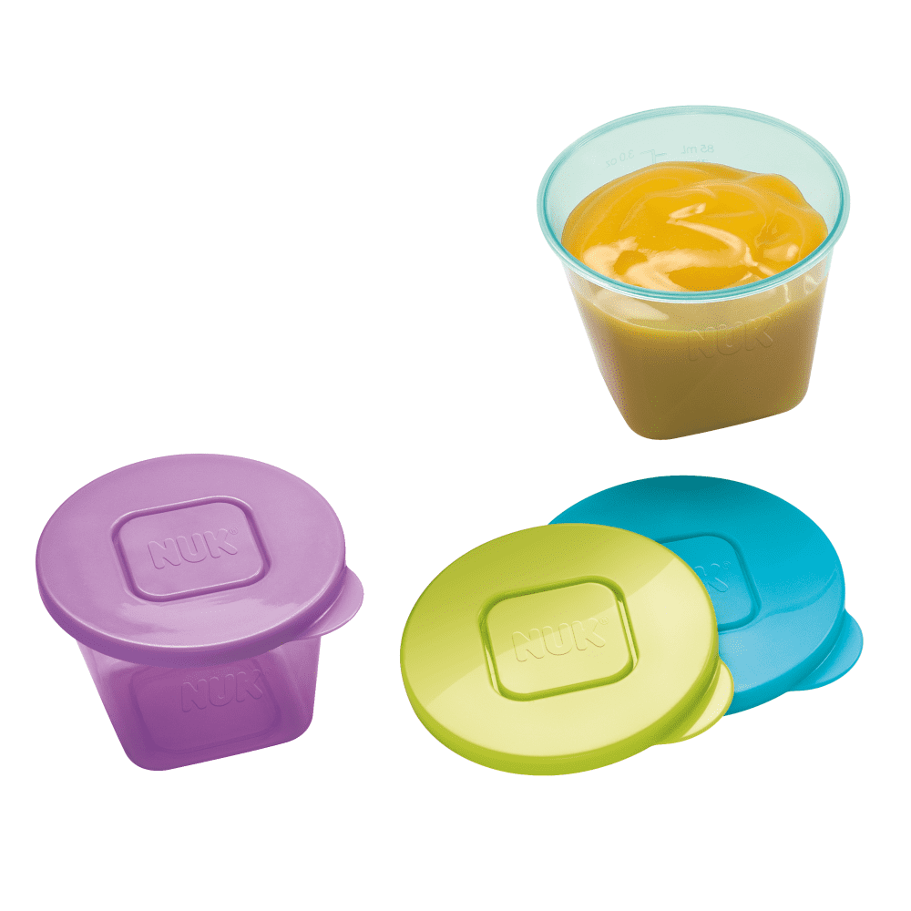 NUK Stackable Food Pots - Set of 6 With Lids.