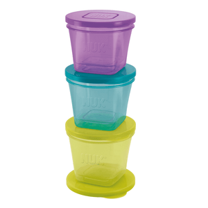 NUK Stackable Food Pots - Set of 6 With Lids.