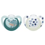 NUK Star Day & Night Silicone Soother 18-36 Months Twin Pack, General