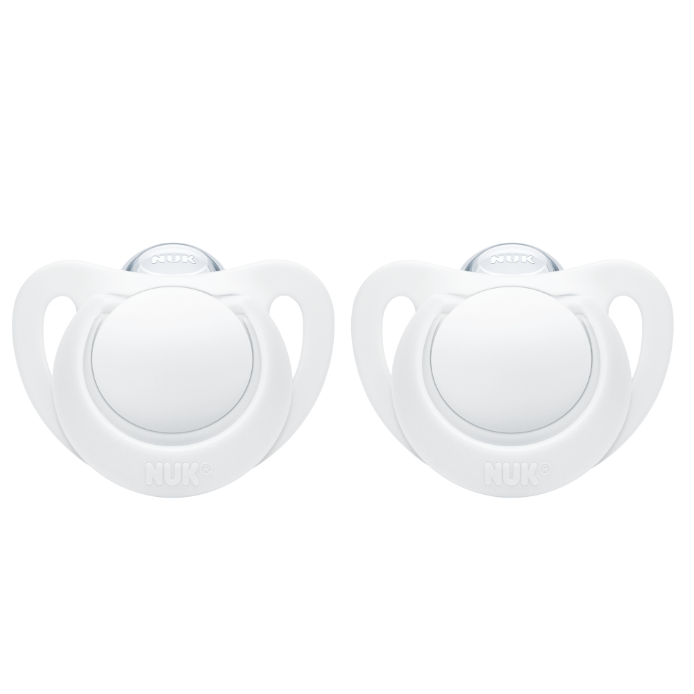 NUK Star Silicone Soother 0-2 Months Twin Pack