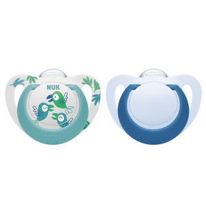 NUK Star Silicone Soother 18-36 Months Twin Pack - Comforting pacifiers for older children, promoting healthy oral development and relaxation.