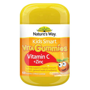 Nature's Way Kids Smart Vita Gummies Vit C + Zinc.