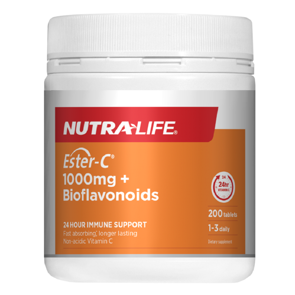 Nutra-Life Ester C 1000mg + Bioflavonoids 200 Tablets.