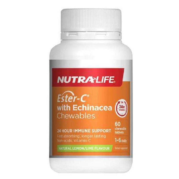 Nutra-Life Ester-C With Echinacea 60 Chewable Tablets.