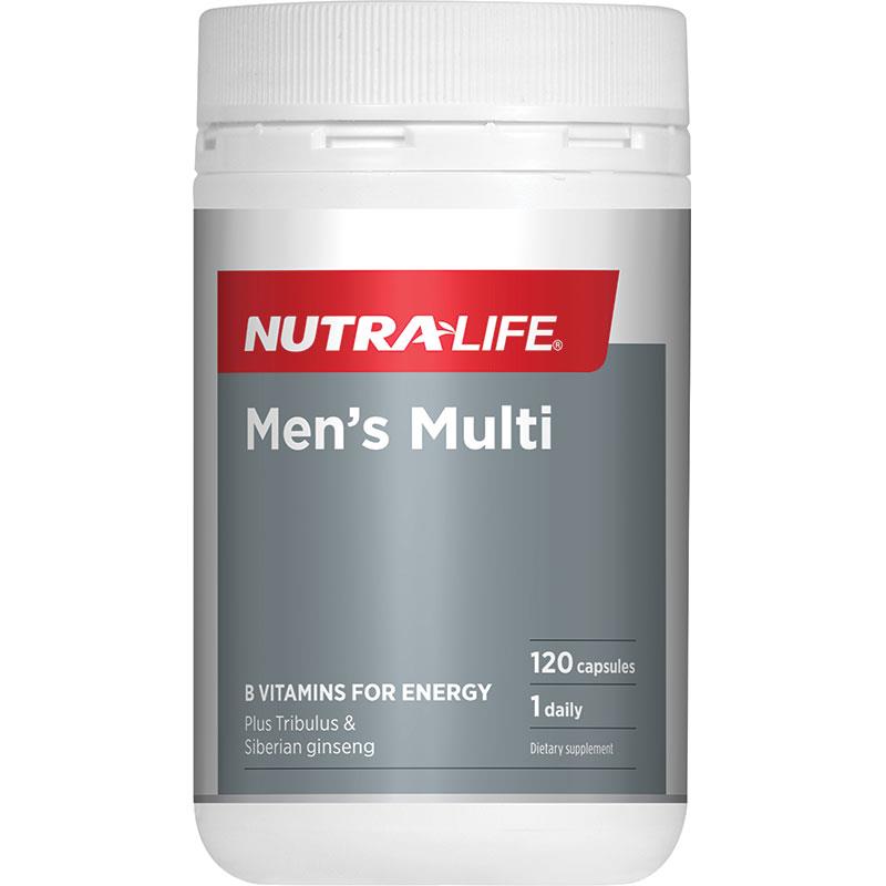 Nutra-Life Mens Multi One-A-Day 120 Capsules.