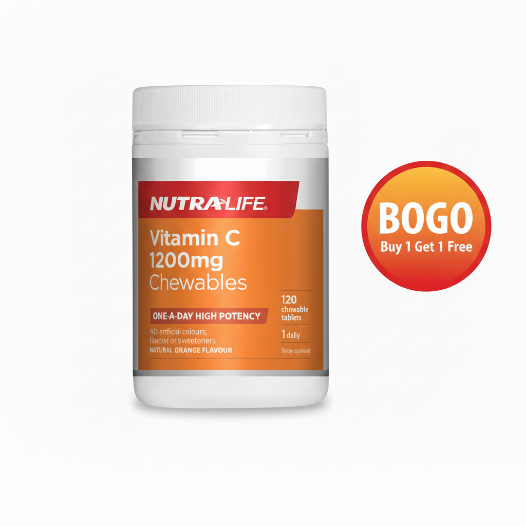 Nutra-Life Vitamin C 1,200mg 120 Chewable Tablets, Vitamin C