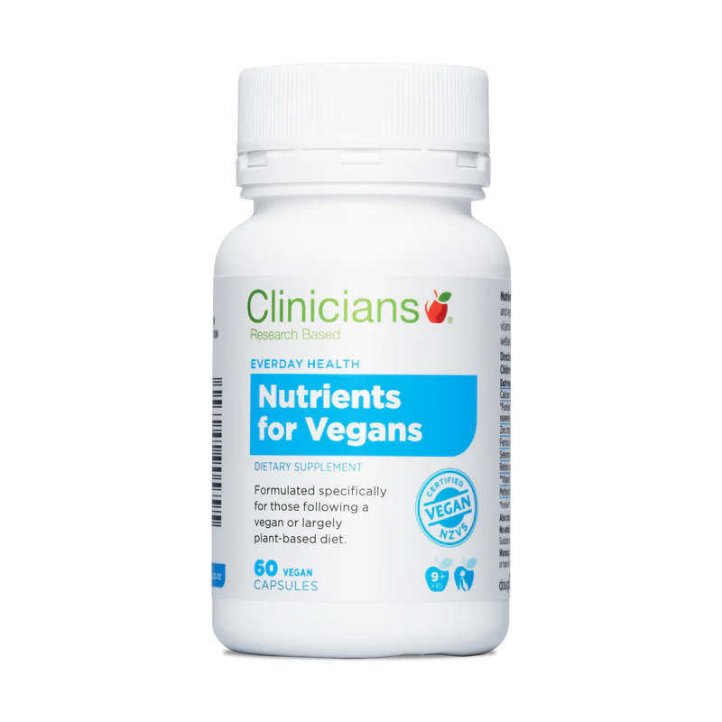 Clinicians Nutrients for Vegans 60 Vegan Caps EXP:04/2025