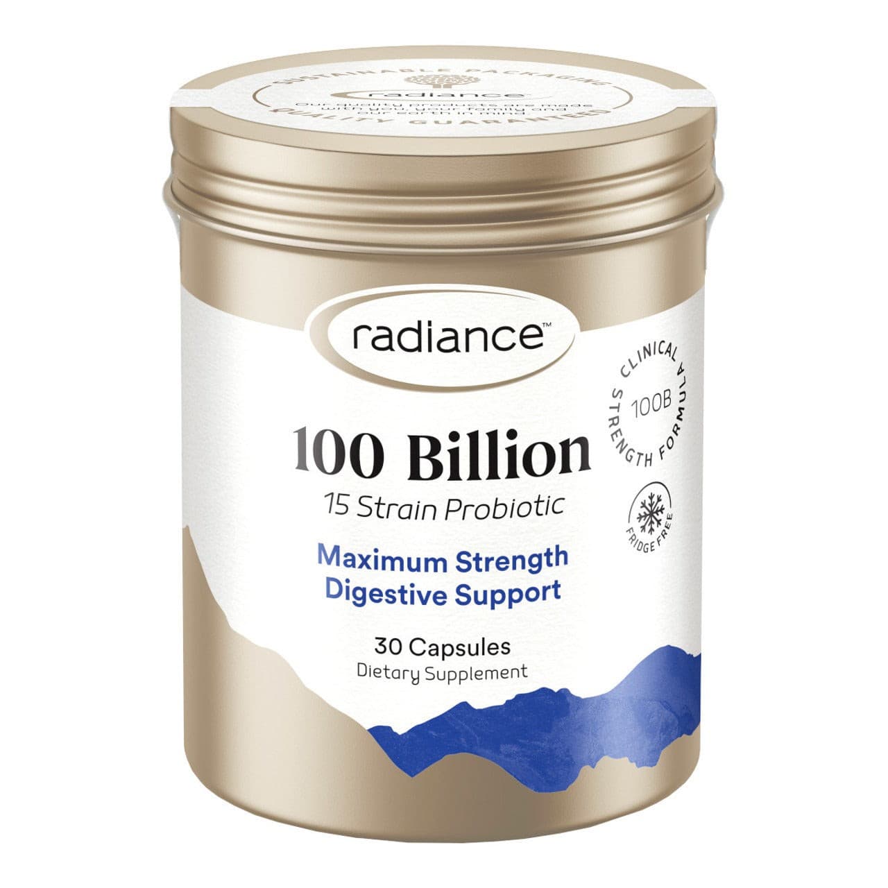 Radiance Probiotics 100 Billion 15 Strain 30 Capsules.