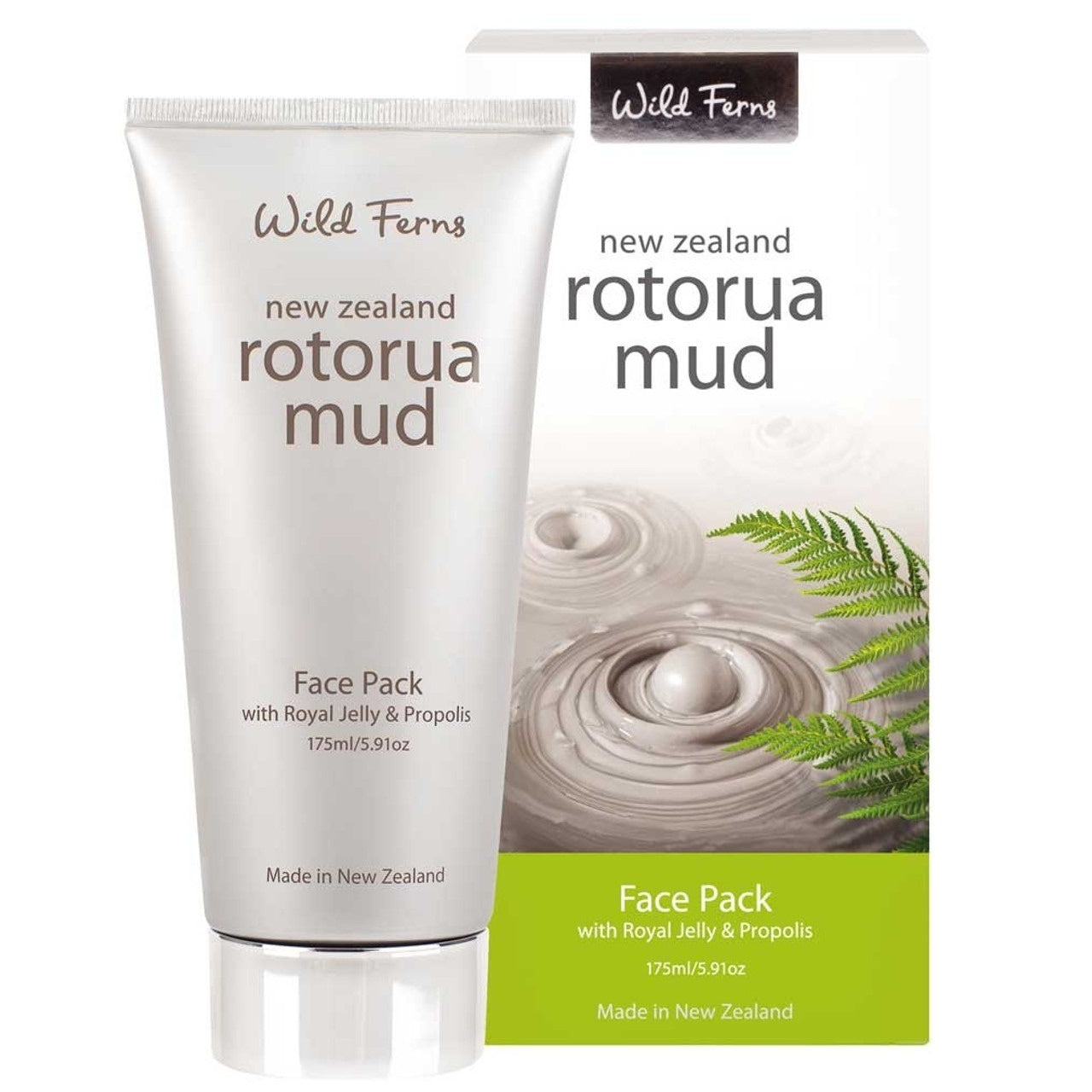 Wild Ferns New Zealand Rotorua Mud Face Pack with Royal Jelly & Propolis 175ml