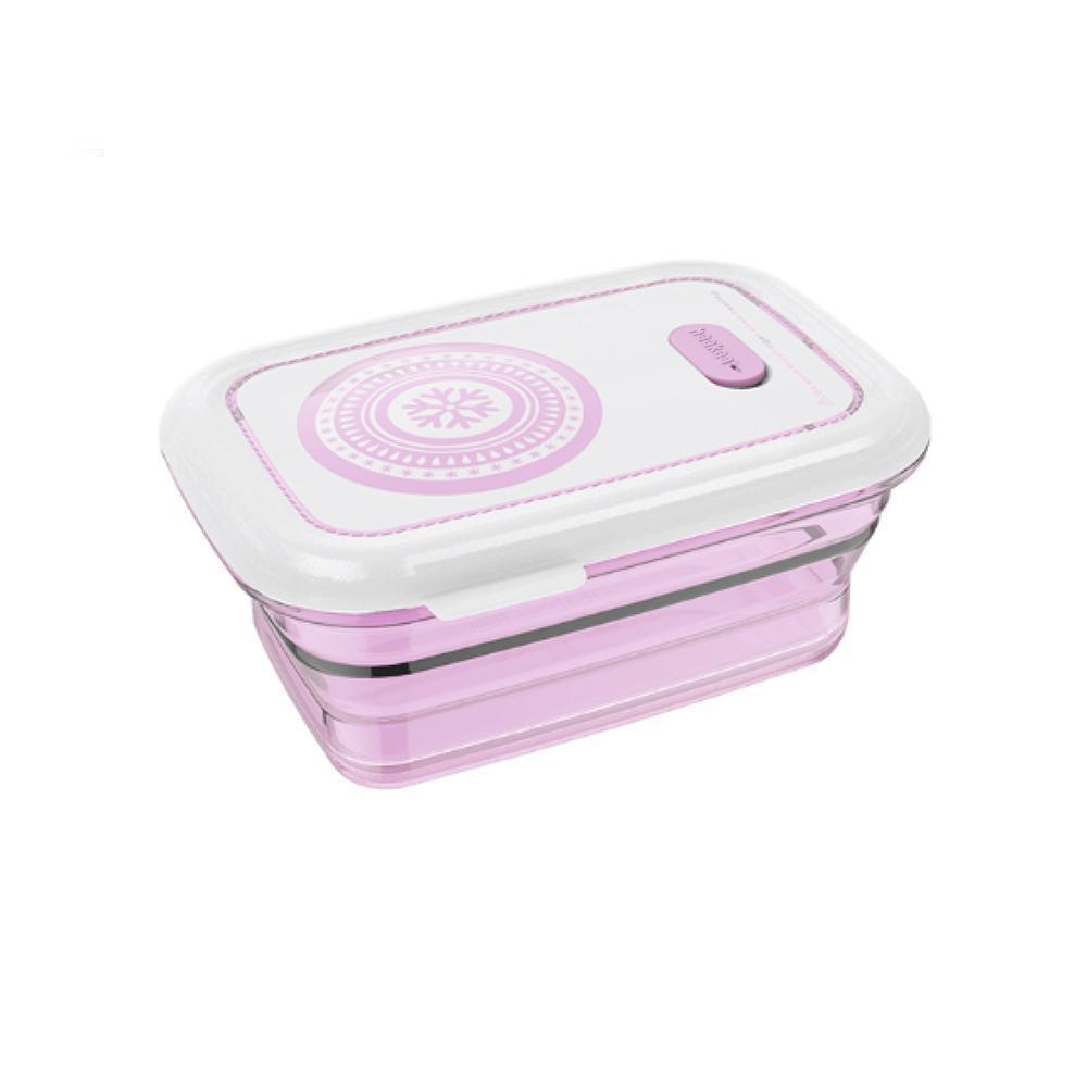 Haakaa 2-Compartment Silicone Food Container (Pink) 900ml.