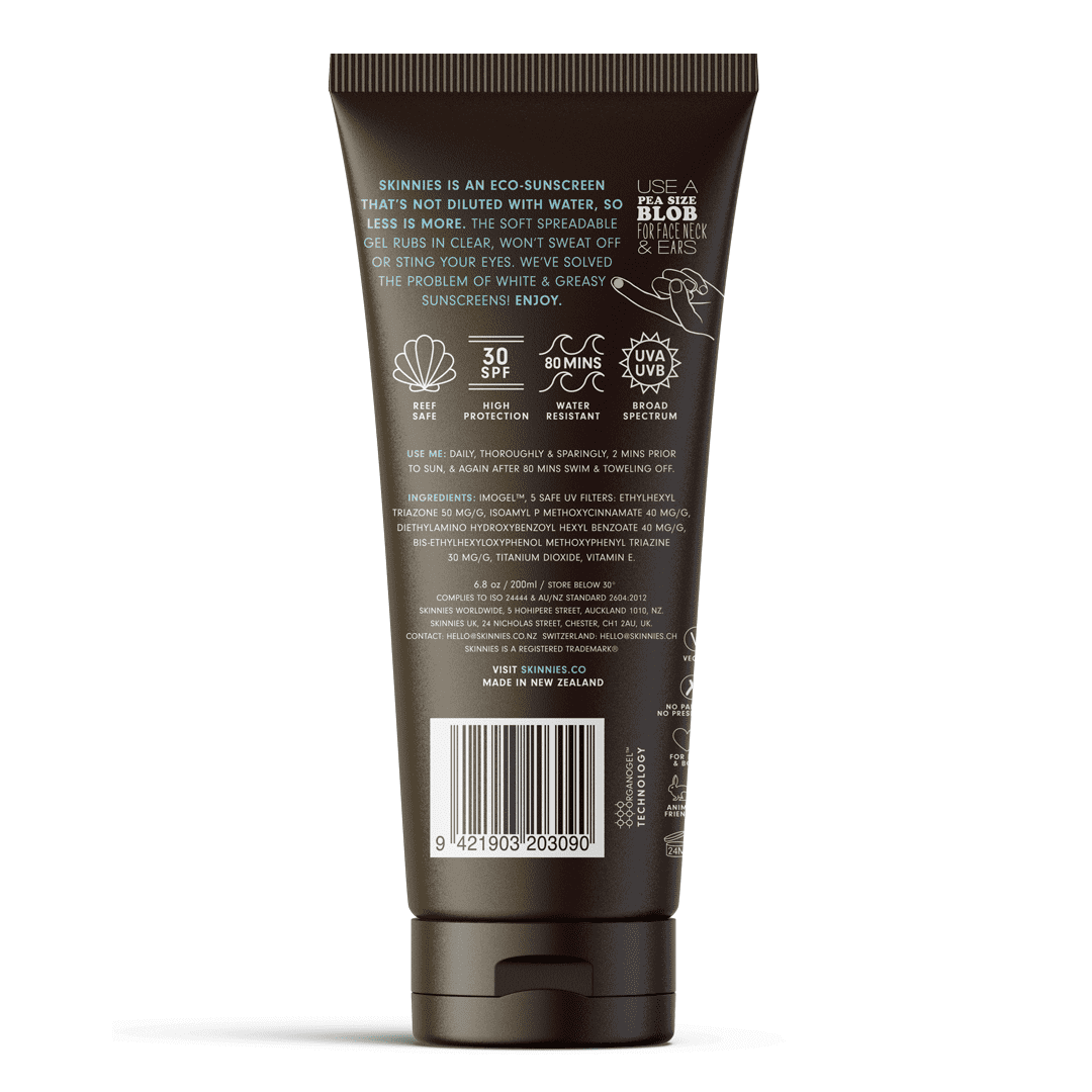 Skinnies SPF30 Sungel 200ml Big Daddy.