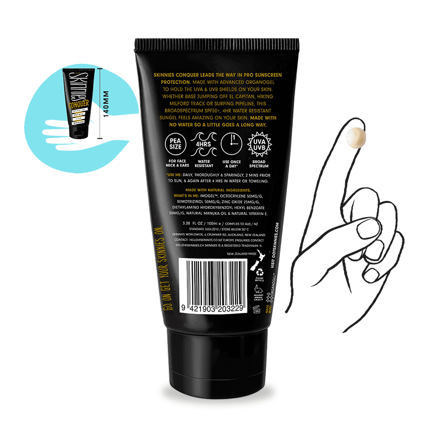 Skinnies SPF50+ Conquer 100ml.