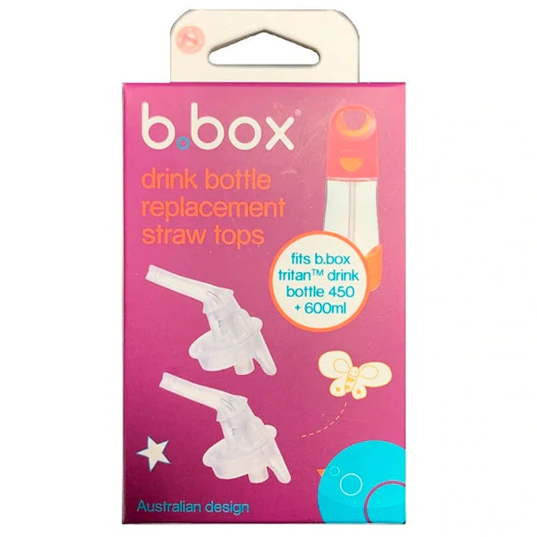 B.Box Drink Bottle Tritan Replacement Straw Tops Pack.