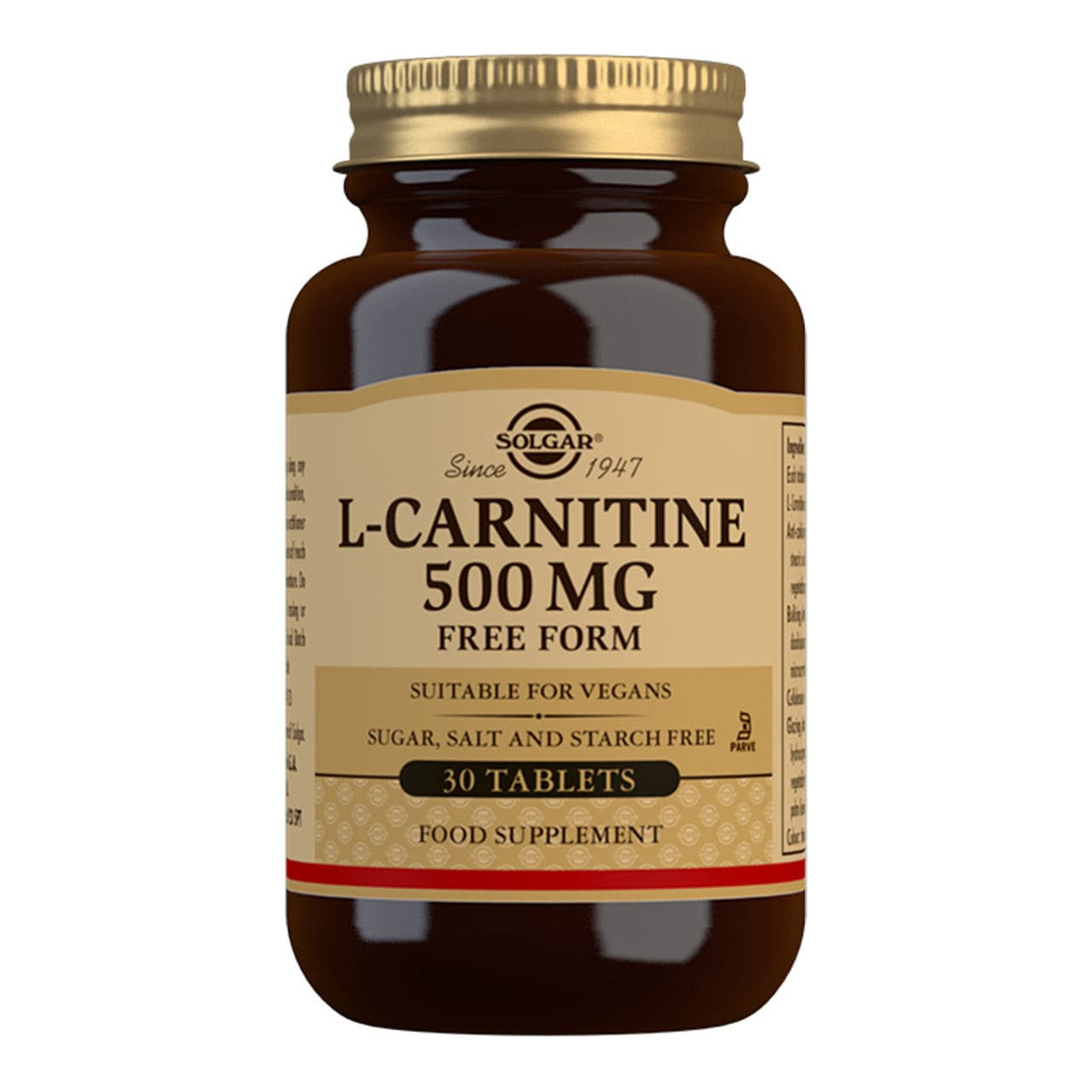 Solgar L-Carnitine 500mg 30 Tablets.