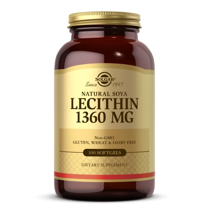 Solgar Lecithin 1360mg (Soya) 100 Softgels.