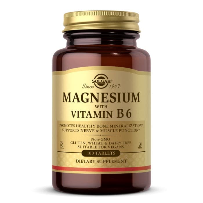 Solgar Magnesium With Vitamin B6 100 Tablets.