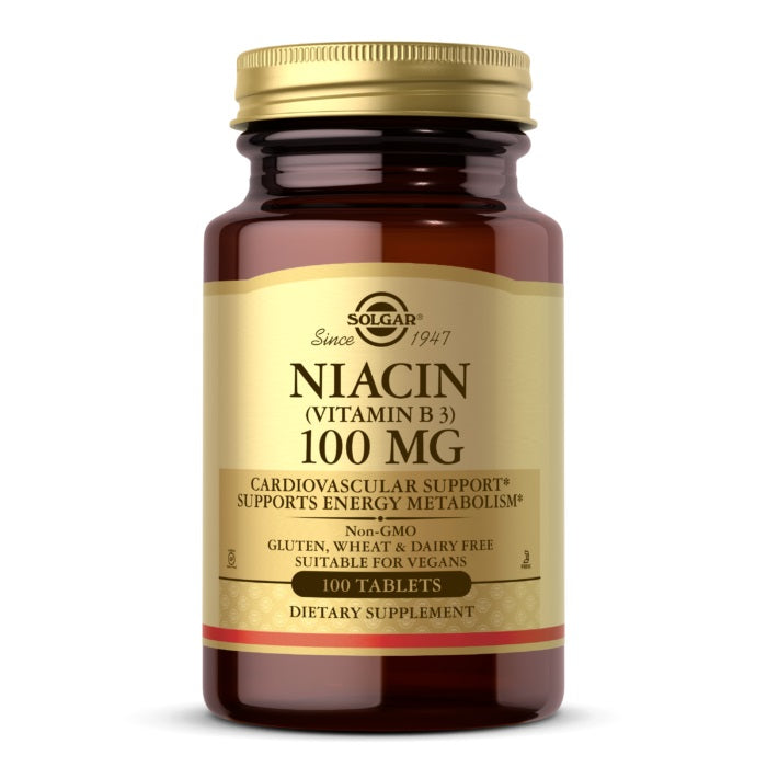 Solgar Niacin Vitamin B3 100mg 100 Tablets.