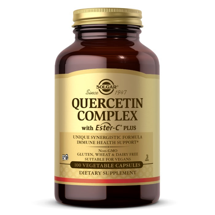 Solgar Quercetin Complex With Ester-C Plus - a potent antioxidant formula for immune support, allergy relief, and overall wellness.