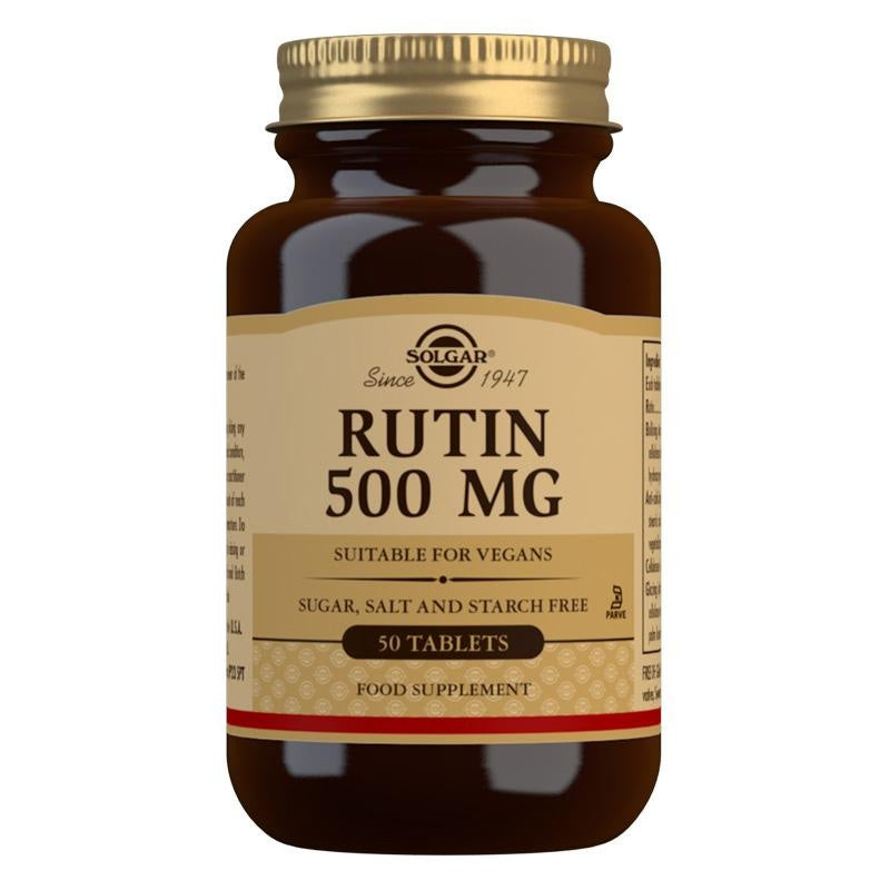 Solgar Rutin 500mg - Promotes cardiovascular health, supports healthy blood vessels, and provides antioxidant protection.