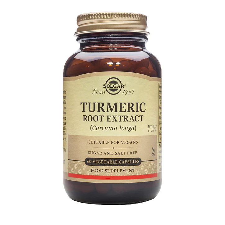 Solgar Standardized Turmeric Root Extract 60 Vegetable Capsules EXP:01/2023.