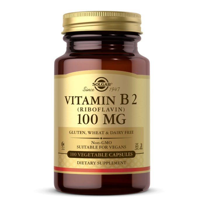 Solgar Vitamin B2(Riboflavin) 100mg Vegetable Capsules.