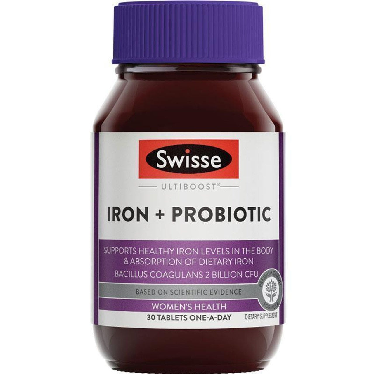 Swisse Ultiboost Iron + Probiotic 30 Tablets