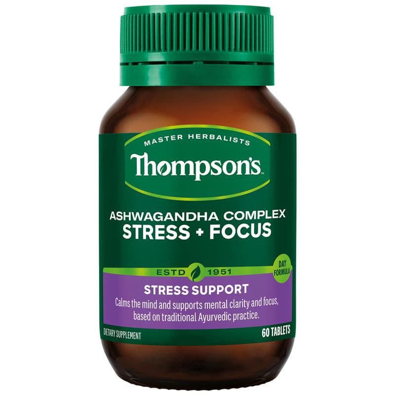 Thompson's Ashwagandha Complex Stress + Focus 60 Tablets.