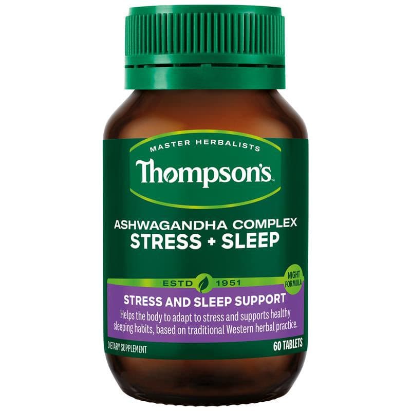 Thompson's Ashwagandha Complex Stress + Sleep 60 Tablets.