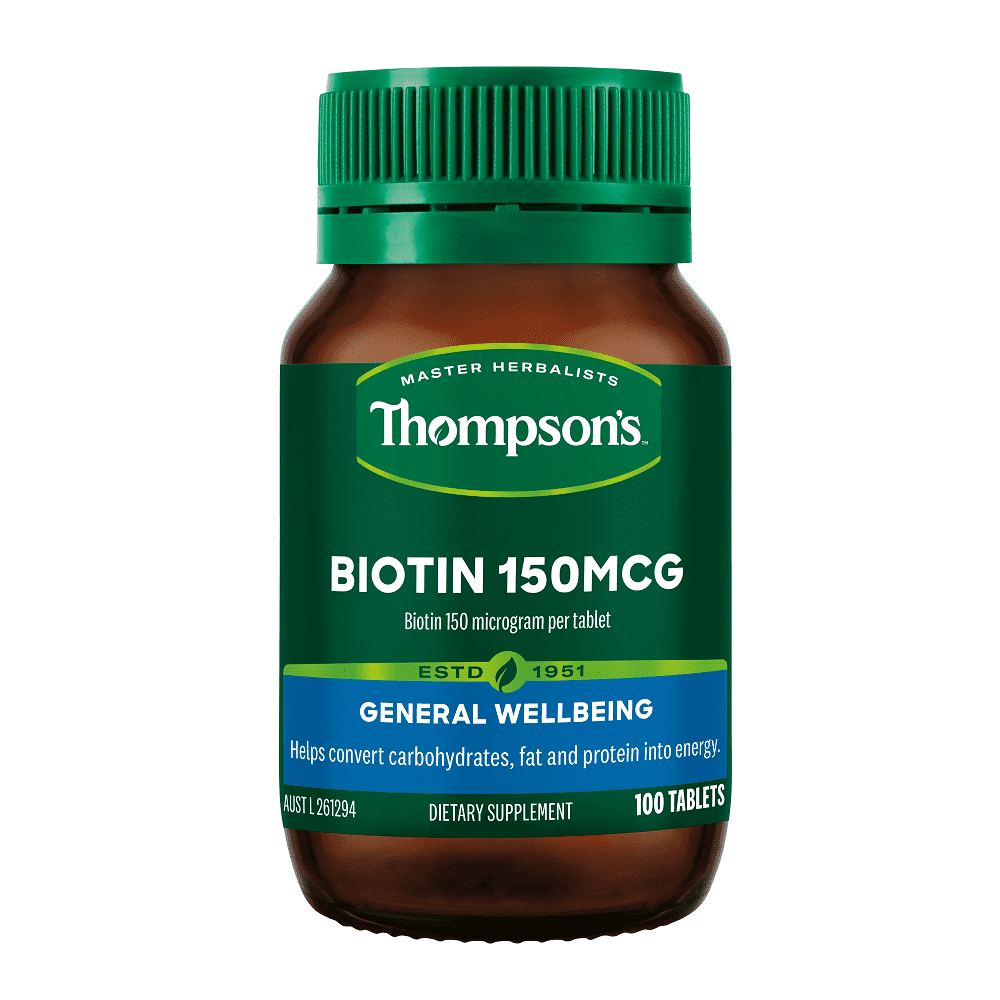 Thompson's Biotin 150mcg 100 Tablets.