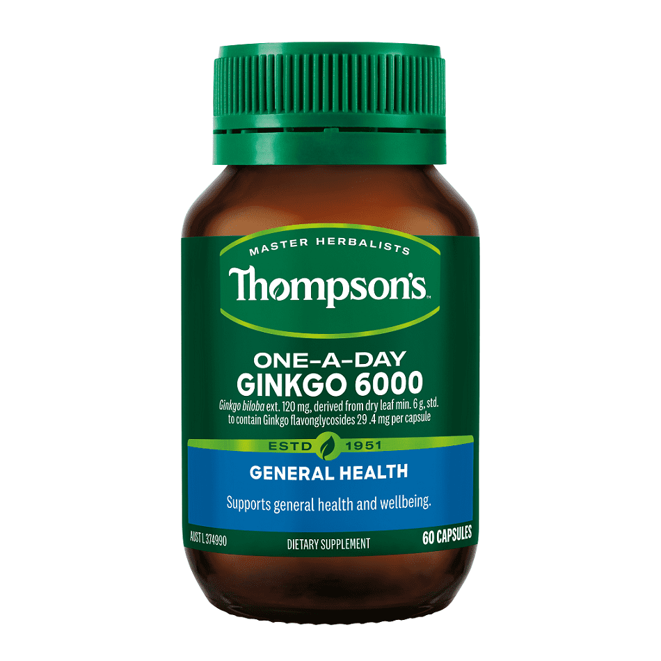 Thompson's One-A-Day Ginkgo 6000 60 Capsules.