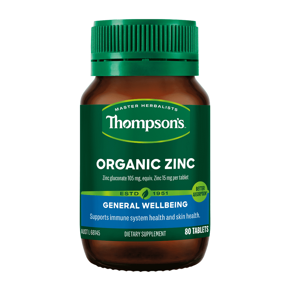 Thompson's Organic Zinc 80 Tablets.