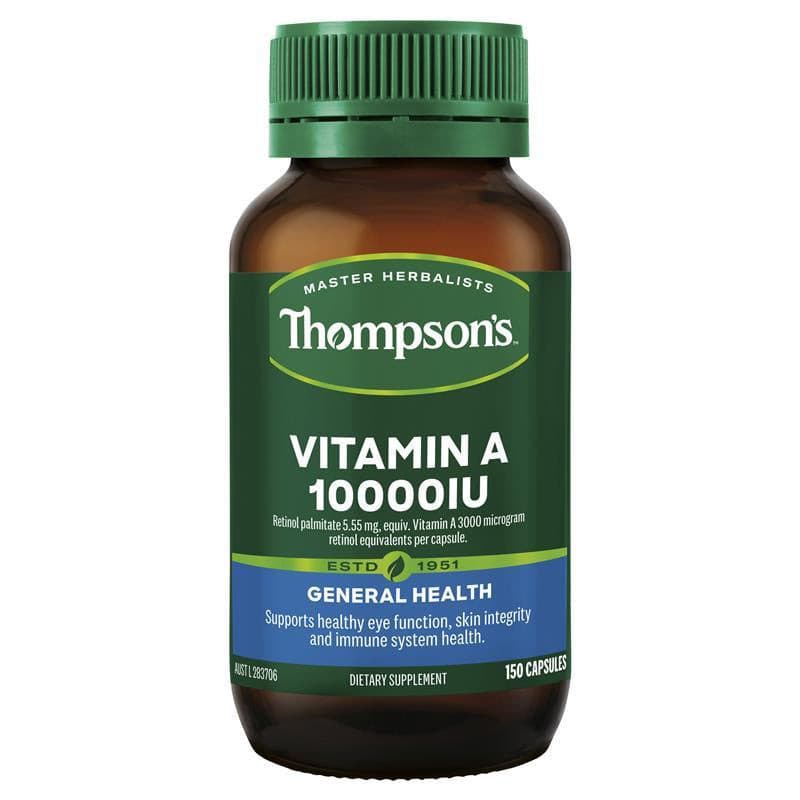 Thompson's Vitamin A 10000 IU 150 Capsules.