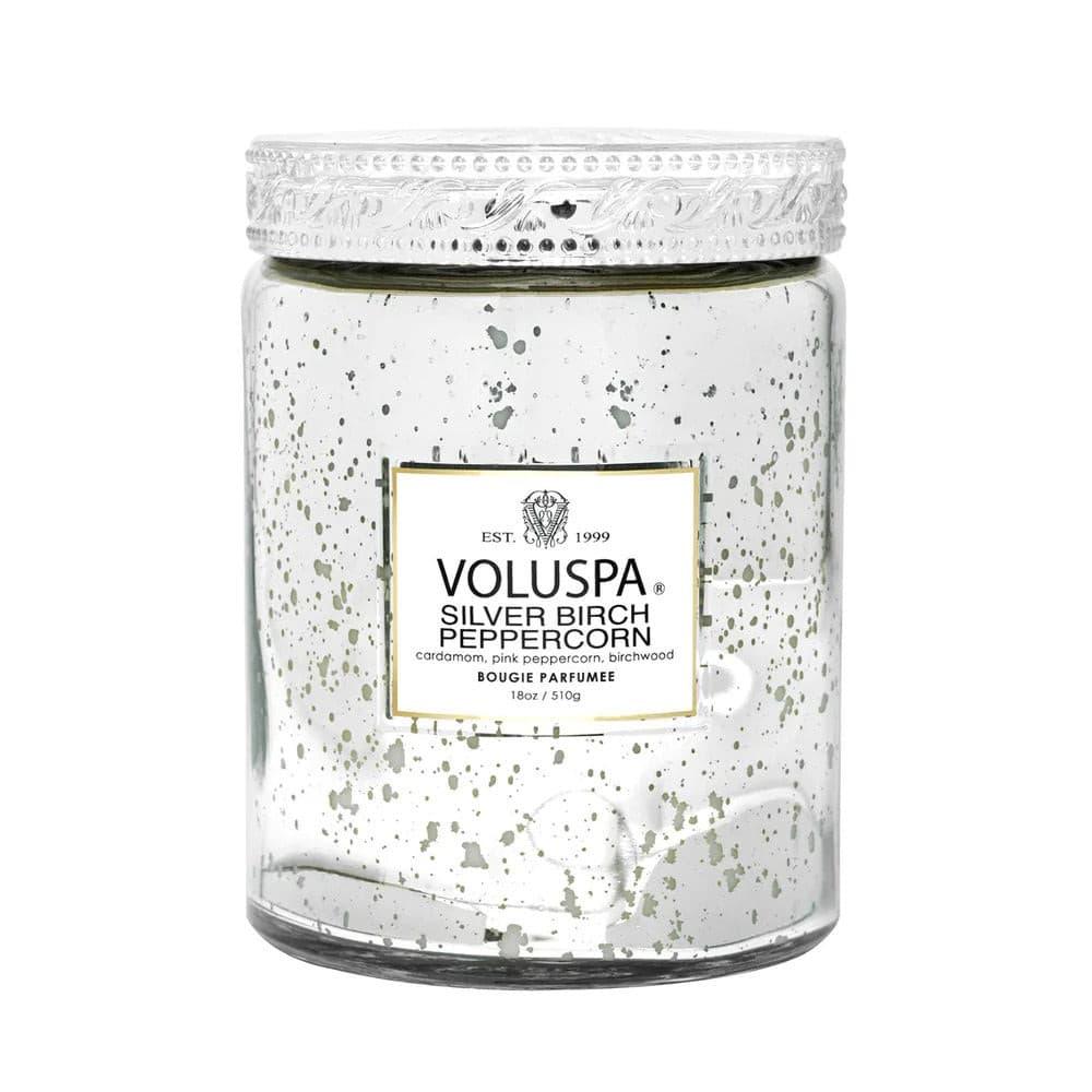 VOLUSPA Silver Birch Peppercorn 100hr Candle with Glass Lid, image 2