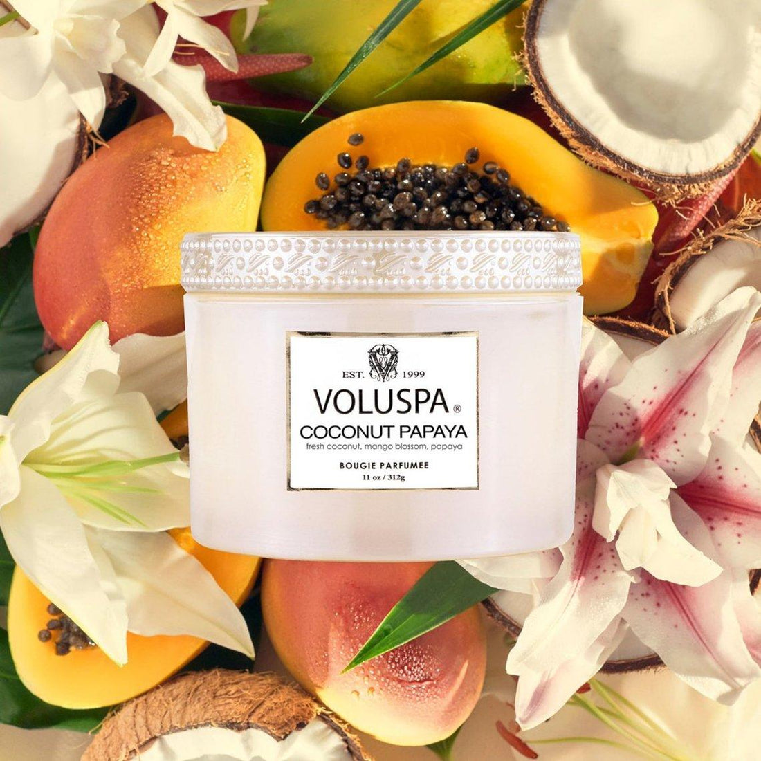 VOLUSPA Coconut Papaya Corta Candle, image 3